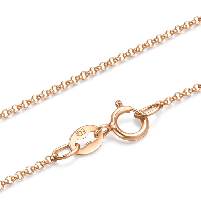 18K Rose Gold Necklace | Chow Sang Sang Jewellery | Machinery Chain | 03820N - 5