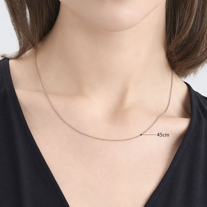 18K Rose Gold Necklace | Chow Sang Sang Jewellery | Machinery Chain | 03820N - 3