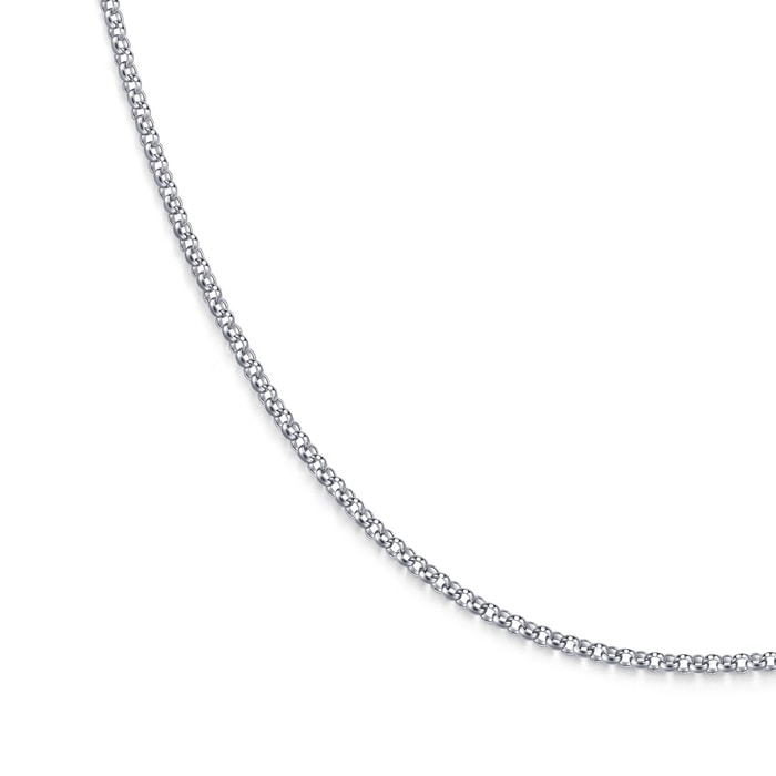 18K White Gold Necklace | Chow Sang Sang Jewellery | Machinery Chain | 03820N - 2