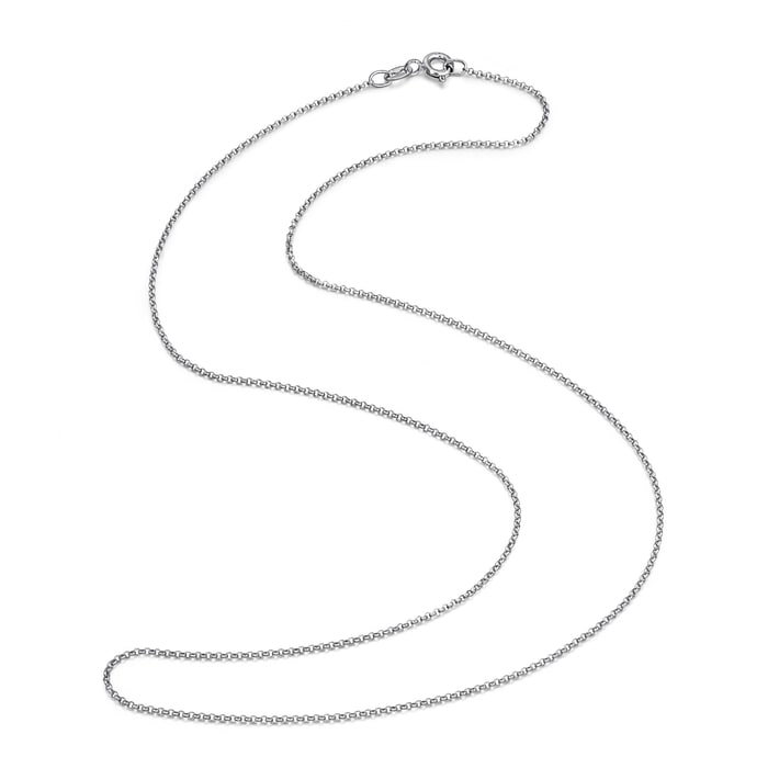 18K White Gold Necklace | Chow Sang Sang Jewellery | Machinery Chain | 03820N - 6
