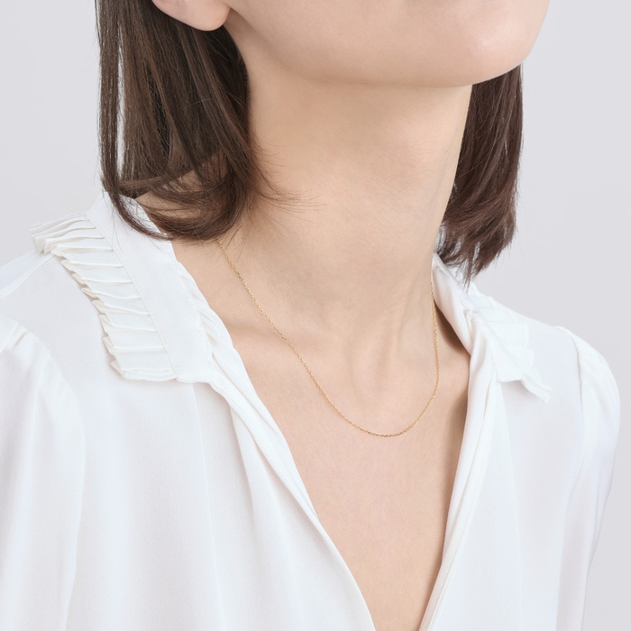 18K Yellow Gold Necklace | Chow Sang Sang Jewellery | Machinery Chain | 04726N - 4