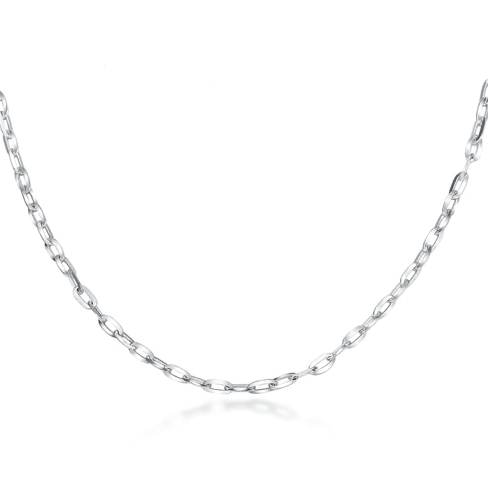 18K White Gold Necklace | Chow Sang Sang Jewellery | Machinery Chain | 04726N - 1