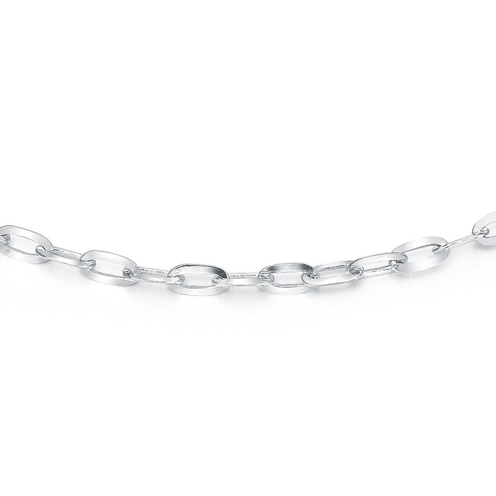 18K White Gold Necklace | Chow Sang Sang Jewellery | Machinery Chain | 04726N - 2