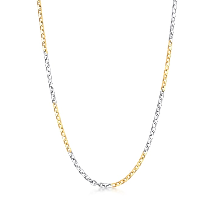 18K Yellow & White Gold Necklace