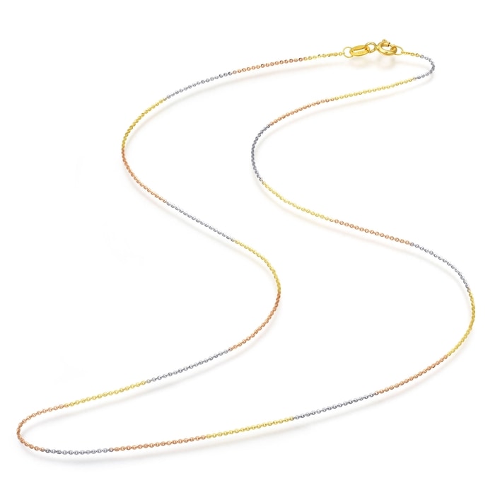 18K三色或以上分色黃金 頸鍊 | 周生生珠寶 | 機織素鍊 | 04800N - 5