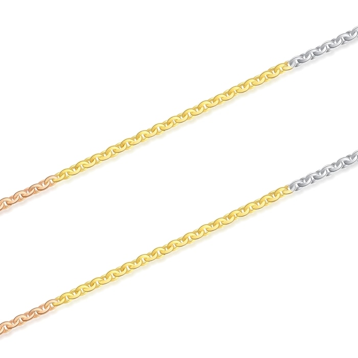 18K三色或以上分色黃金 頸鍊 | 周生生珠寶 | 機織素鍊 | 04800N - 4