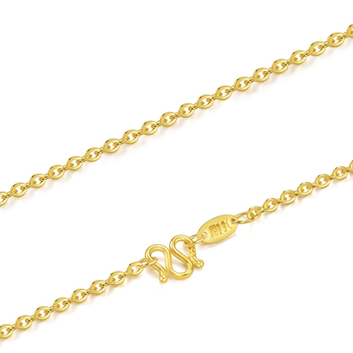 Solid Gold Necklace | Chow Sang Sang Jewellery | Machinery Chain | 09257N - 5