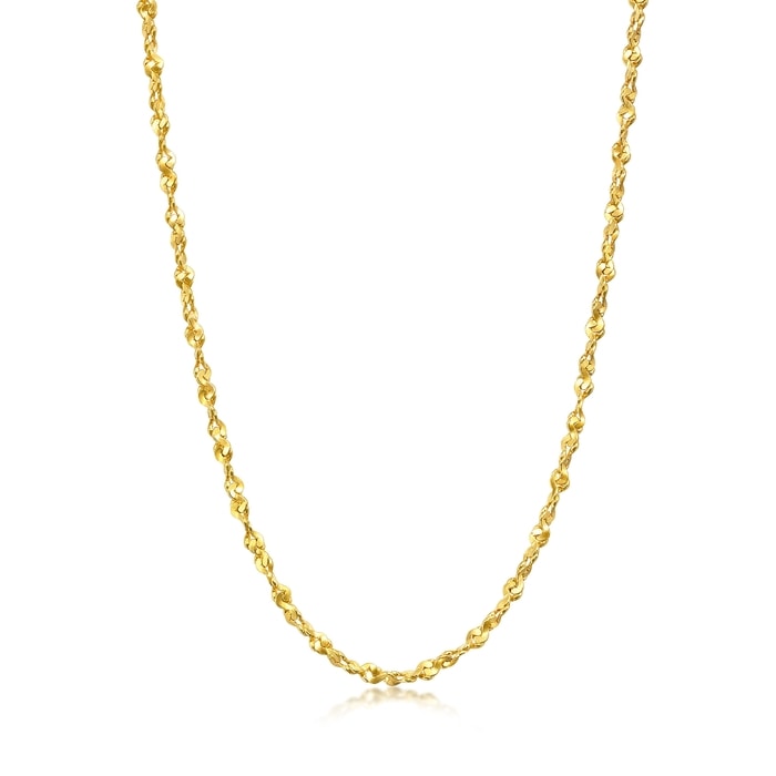 Solid Gold Necklace | Chow Sang Sang Jewellery | Machinery Chain | 09263N - 1