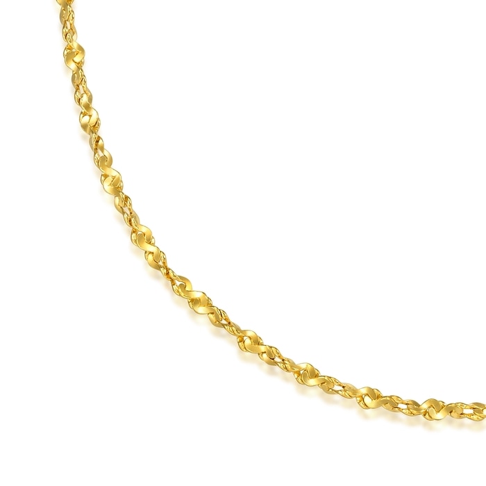 Solid Gold Necklace | Chow Sang Sang Jewellery | Machinery Chain | 09263N - 2