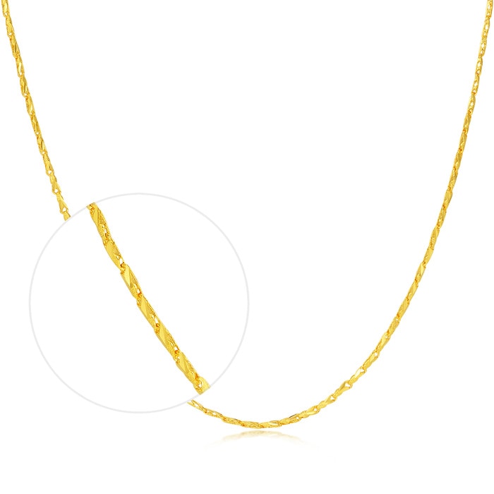 999.9黃金 頸鍊 | 周生生珠寶 | 機織素鍊 | 09497N - 2