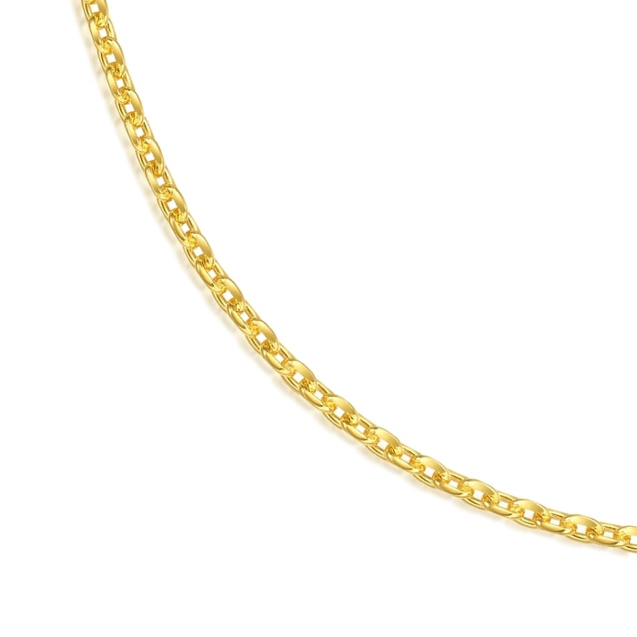 Solid Gold Necklace | Chow Sang Sang Jewellery | Machinery Chain | 09539N - 2