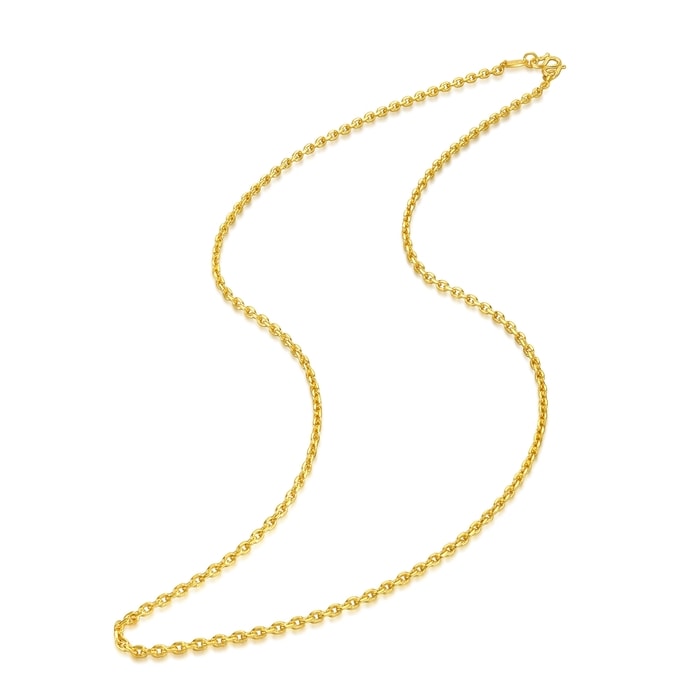 Solid Gold Necklace | Chow Sang Sang Jewellery | Machinery Chain | 09539N - 6