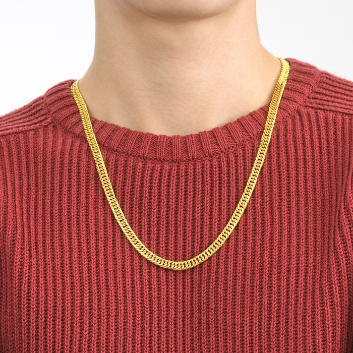 Solid Gold Necklace | Chow Sang Sang Jewellery | Machinery Chain | 09545N - 3