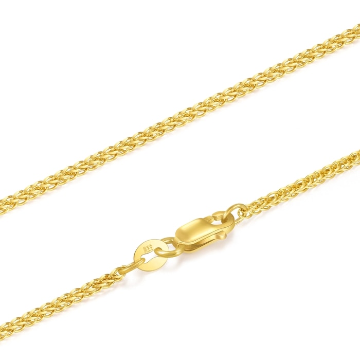 18K Yellow & White Gold Necklace | Chow Sang Sang Jewellery | Machinery Chain | 10346N - 5