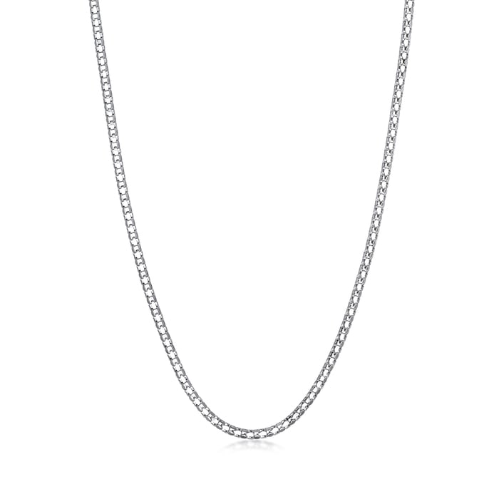 18K White Gold Necklace | Chow Sang Sang Jewellery | Machinery Chain | 13507N - 1