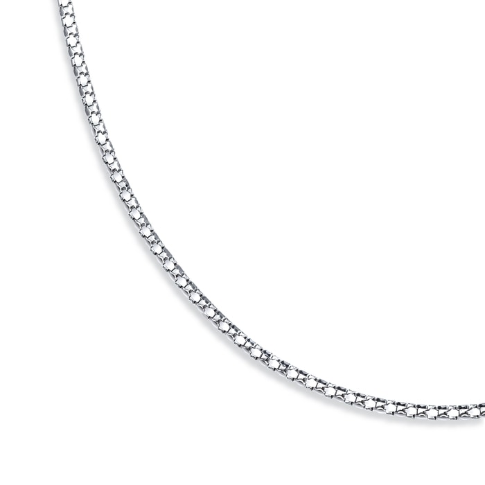 18K White Gold Necklace | Chow Sang Sang Jewellery | Machinery Chain | 13507N - 2