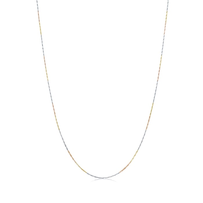 18K Multi-coloured Gold Necklace | Chow Sang Sang Jewellery | Machinery Chain | 37274N - 1