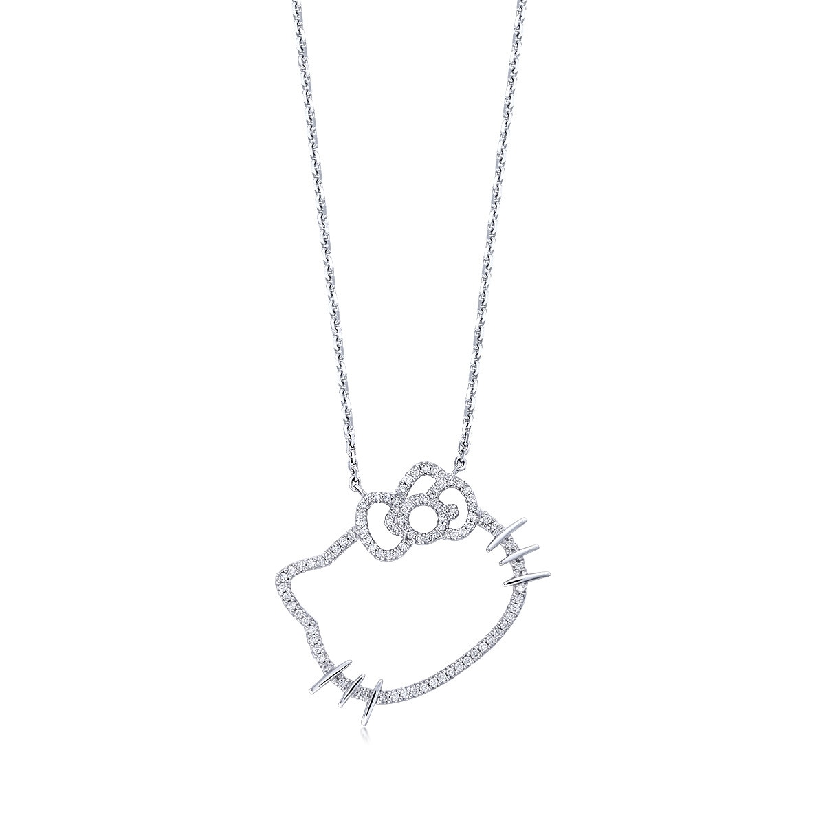 Hello Kitty Rhinestone Necklace: Goldtone | Hello kitty jewelry, Rhinestone  necklace, Hello kitty