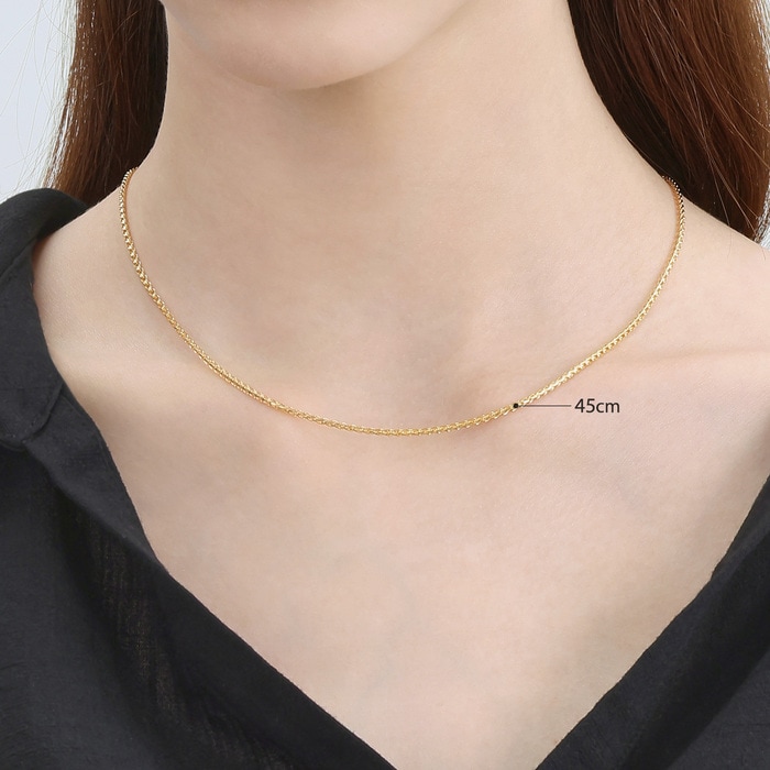18K Yellow Gold Necklace | Chow Sang Sang Jewellery | Machinery Chain | 52278N - 3