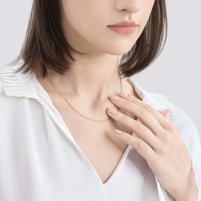 18K Yellow Gold Necklace | Chow Sang Sang Jewellery | Machinery Chain | 60929N - 3