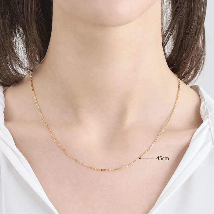 18K Yellow Gold Necklace | Chow Sang Sang Jewellery | Machinery Chain | 60929N - 2