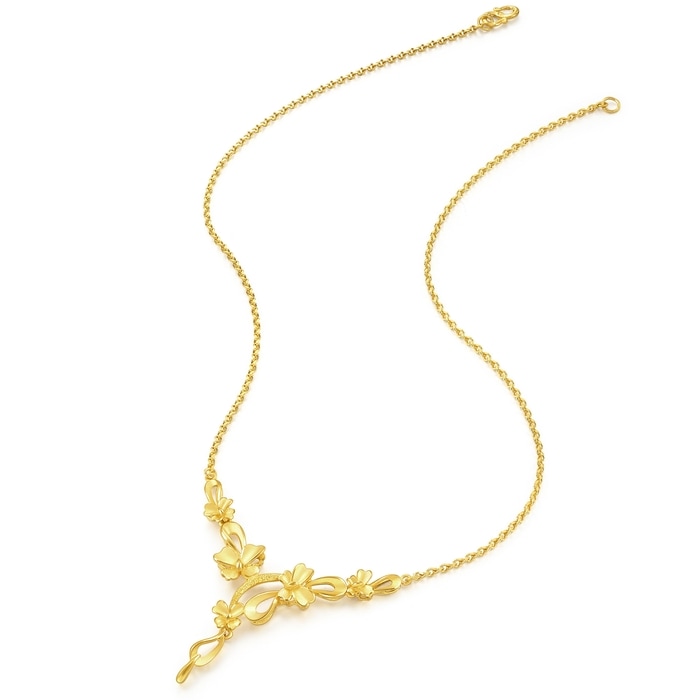 999.9 Gold Necklace | 66299N(40 cm/~0.306 tael) | Chow Sang