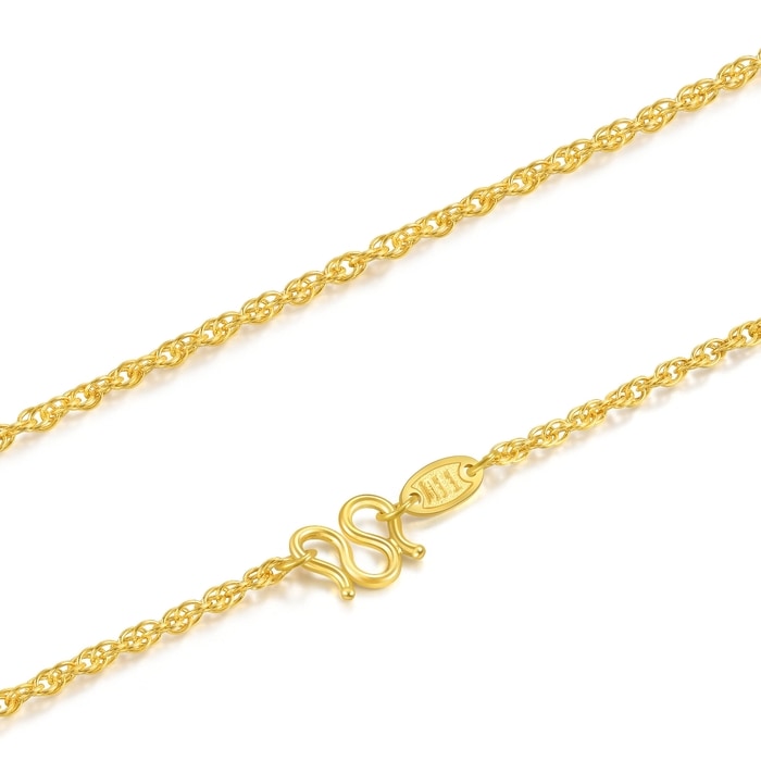 Solid Gold Necklace | Chow Sang Sang Jewellery | Machinery Chain | 68279N - 5