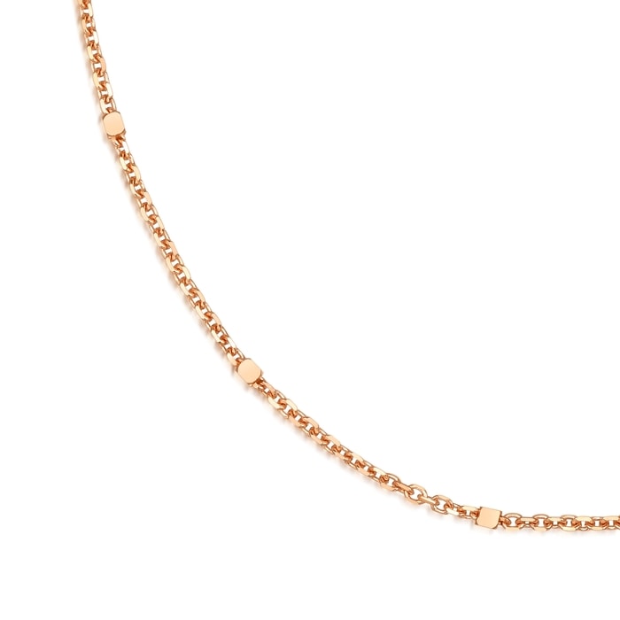 18K Rose Gold Necklace | Chow Sang Sang Jewellery | Machinery Chain | 69303N - 2