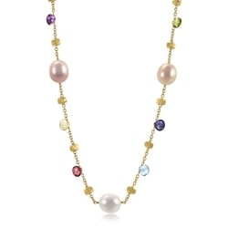'Paradise' 18K Yellow Gold Freshwater Pearl Necklace