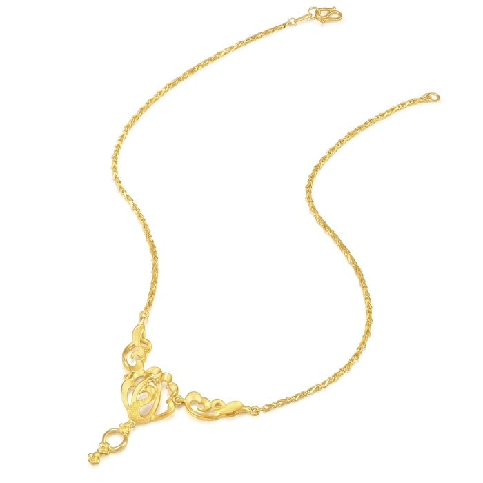 Solid Gold Necklace | Chow Sang Sang Jewellery | Chinese Wedding Collection | 76553N - 2