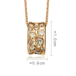 'Melange Band' 18K Rose Gold Brown Diamond Necklace
