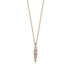 「Naked」18K啡色黃金啡鑽石頸鍊