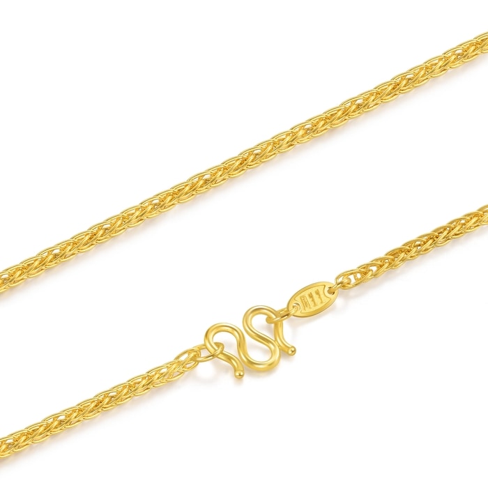 Solid Gold Necklace | Chow Sang Sang Jewellery | Machinery Chain | 82565N - 5