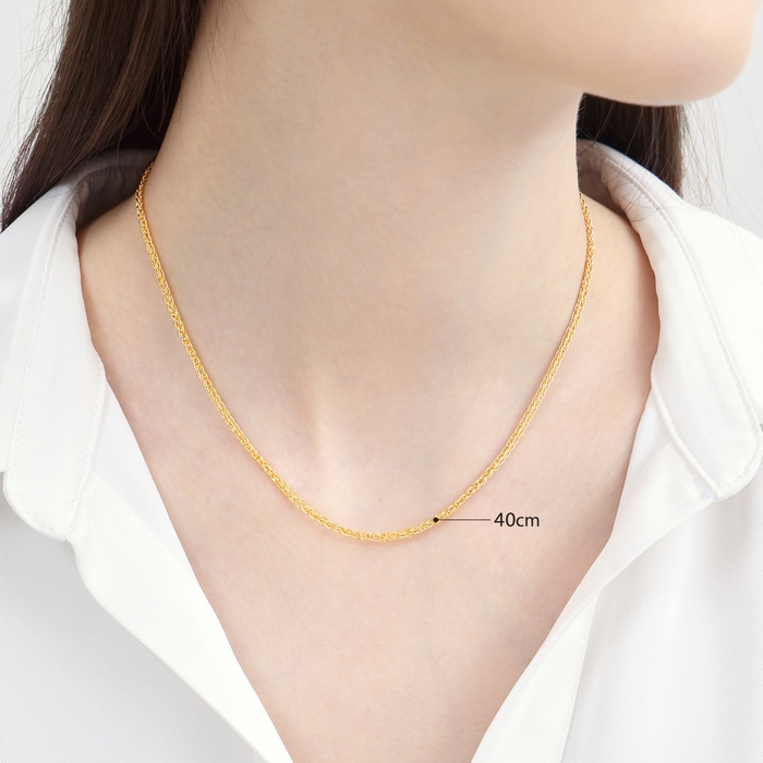 Solid Gold Necklace | Chow Sang Sang Jewellery | Machinery Chain | 82565N - 3