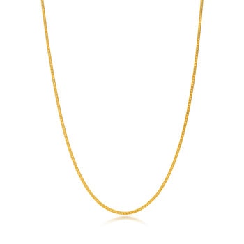 999.9 Gold Curb Chain Necklace