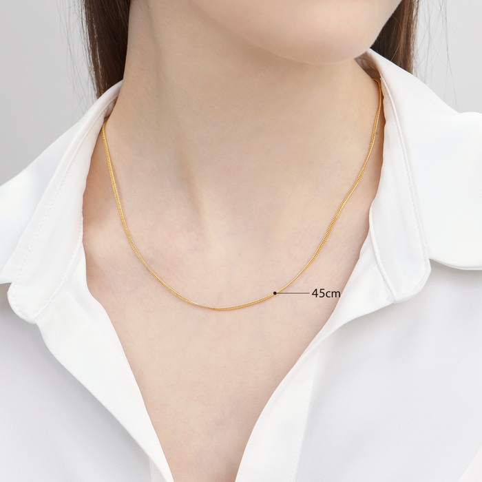 Solid Gold Necklace | Chow Sang Sang Jewellery | Machinery Chain | 82568N - 3