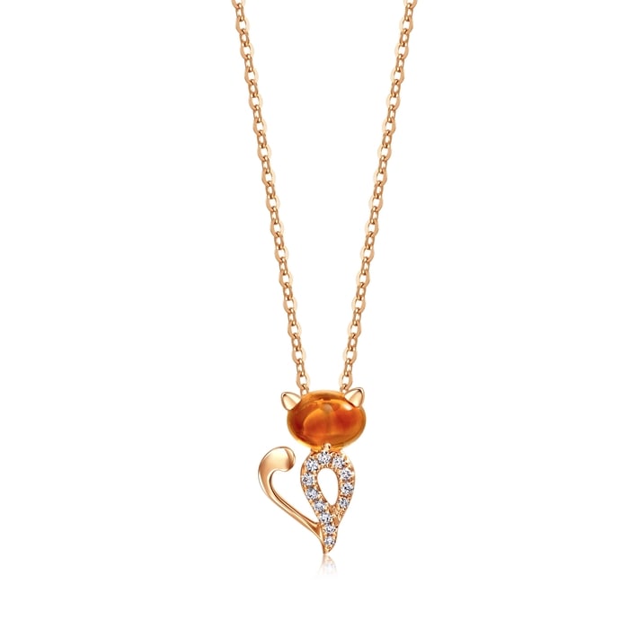 18K Rose Gold Necklace | Chow Sang Sang Jewellery | PetChat | 83610N - 1