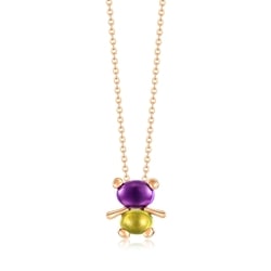 18K Rose Gold Amethyst Necklace