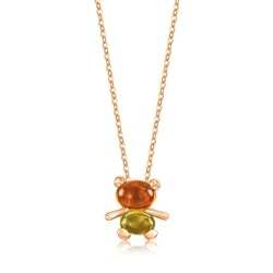 18K Rose Gold Citrine Necklace
