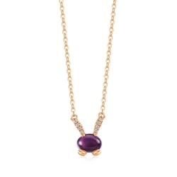 18K Rose Gold Amethyst Necklace
