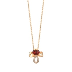 18K玫瑰金鐵鋁榴石頸鍊