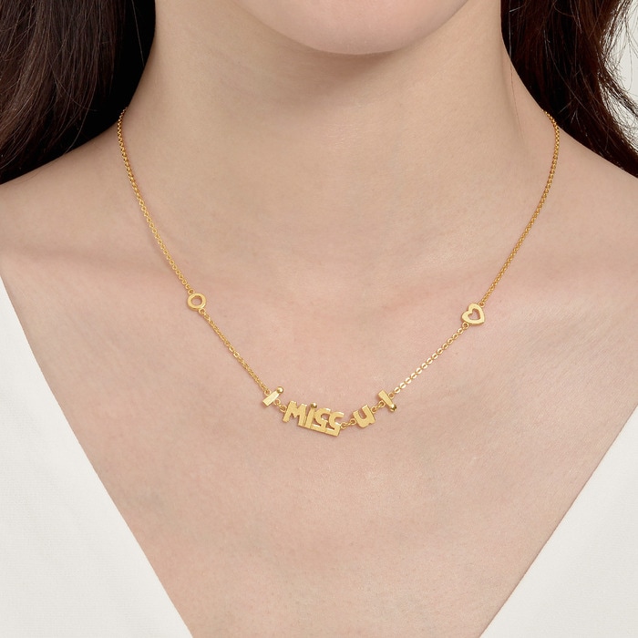 [Golden dew] 韓国☆18K Gold☆Open Your Heart 3 Necklace TPNJ New 2024 Hoyon Real 18K Gold Color Necklace Clavicle