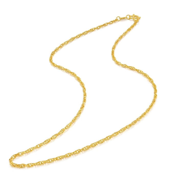Solid Gold Necklace | Chow Sang Sang Jewellery | Machinery Chain | 84466N - 6