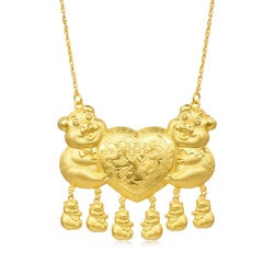 Gold pig deals necklace chinese wedding