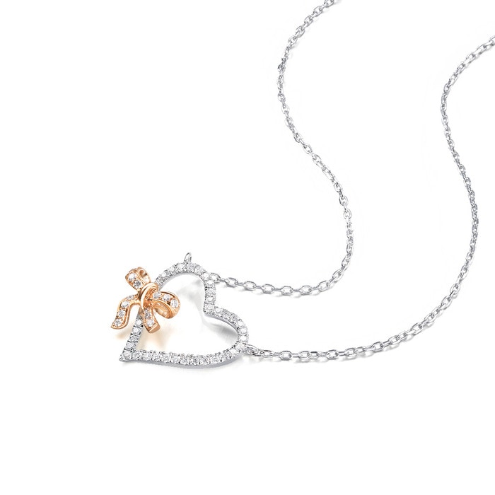 18K White & Rose Gold Necklace | Chow Sang Sang Jewellery | Daily Luxe | 85766N - 4