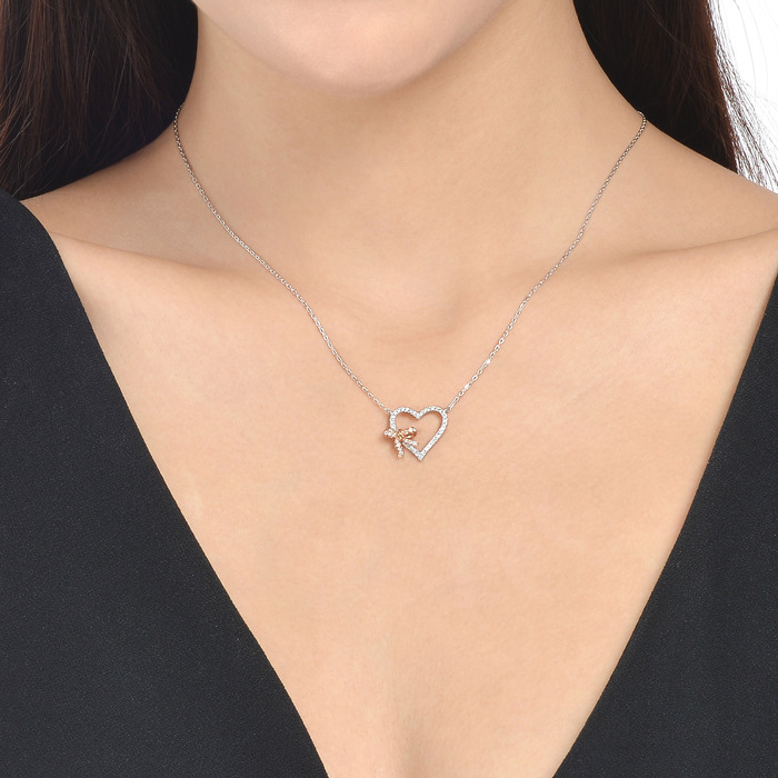 18K White & Rose Gold Necklace | Chow Sang Sang Jewellery | Daily Luxe | 85766N - 2
