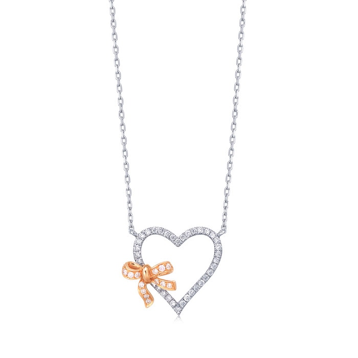 18K White & Rose Gold Necklace | Chow Sang Sang Jewellery | Daily Luxe | 85766N - 1