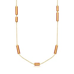 999.9 Gold Agate Necklace
