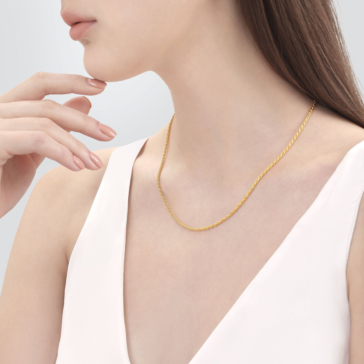 24kなな 999.9 Gold Necklace | 86691N(45 cm/~0.359 tael) | Chow Sang