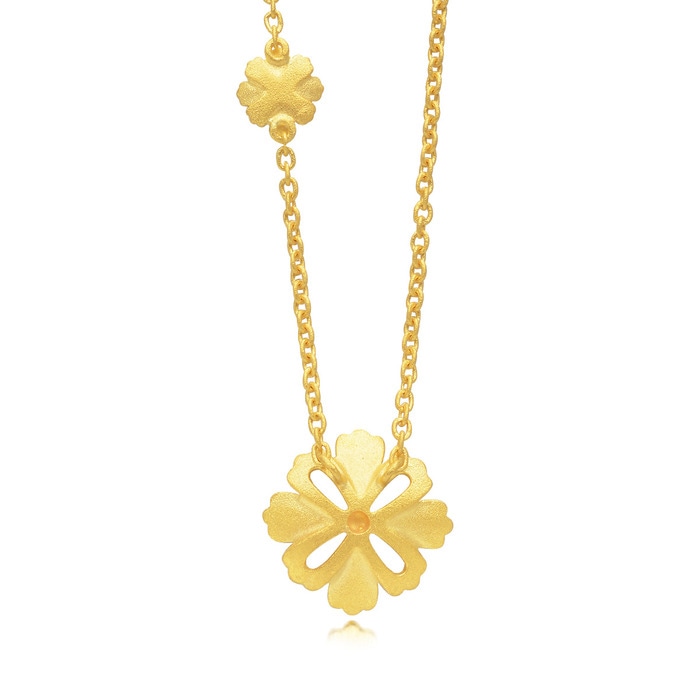 Cultural Blessings - 'Blossom' 999.9 Gold Necklace | 86940N